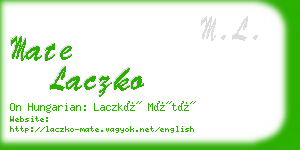 mate laczko business card