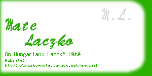 mate laczko business card